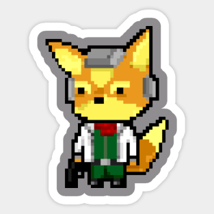 Pixel Starfox Sticker